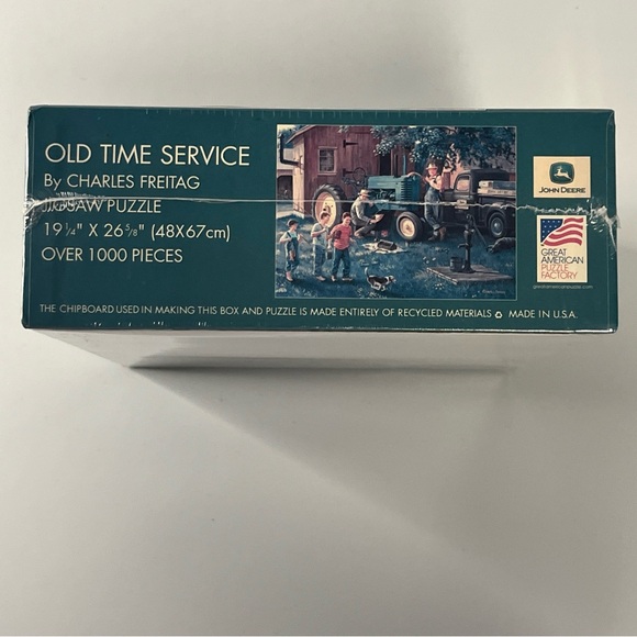 John Deere Puzzle Old Time Service 1000 Piece Jigsaw 19 1/4" X 26 5/8 #8623 New - Picture 4 of 6